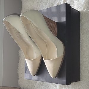 Shoemint Vilacien Chunky Heel Pump Ivory-Tan Size US 6